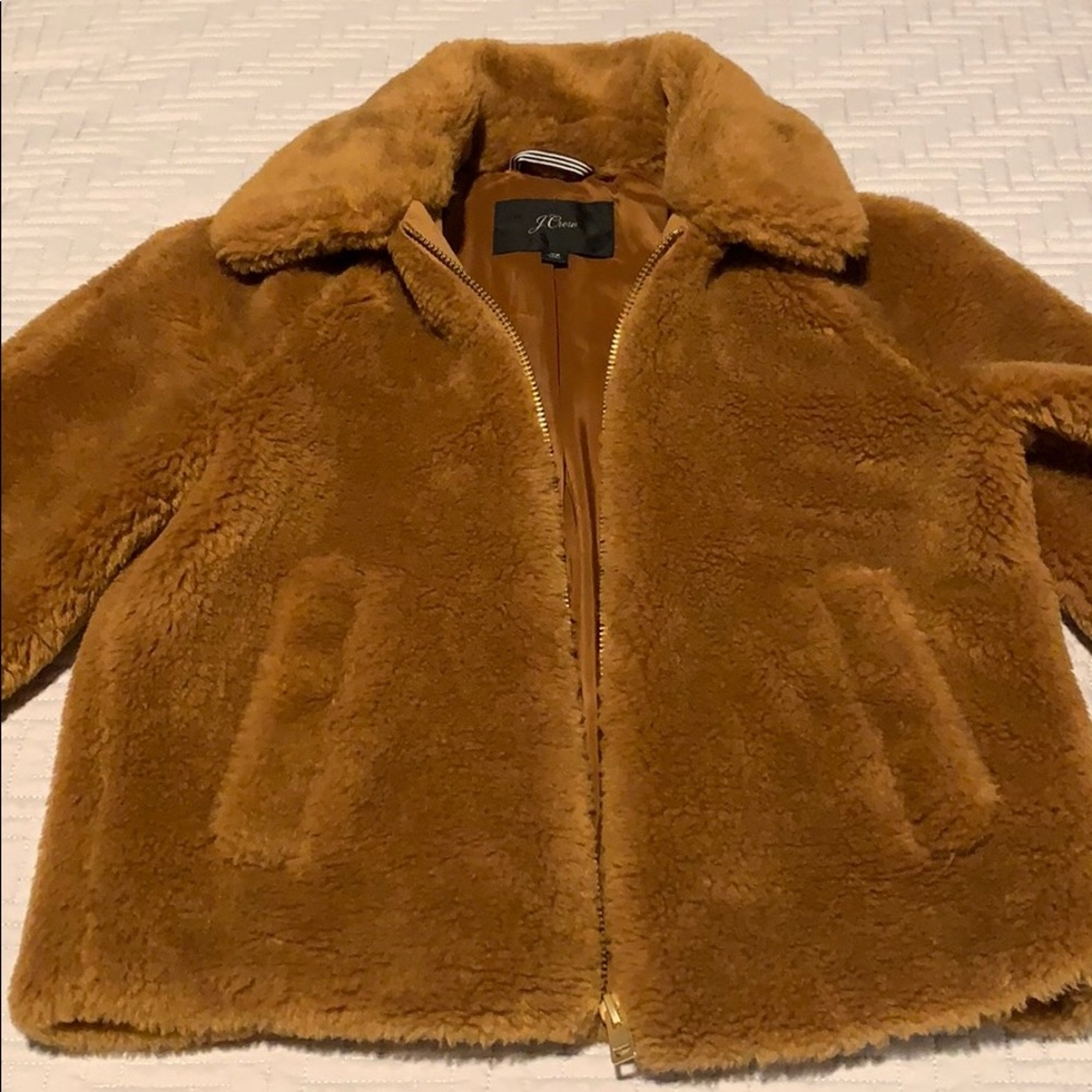 J.Crew plush fleece bomber jacket - Picture 3 of 3
